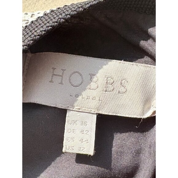 Hobbs London Lara Dress Gray Black Tweed Colorblock Sheath 12 - Picture 5 of 6